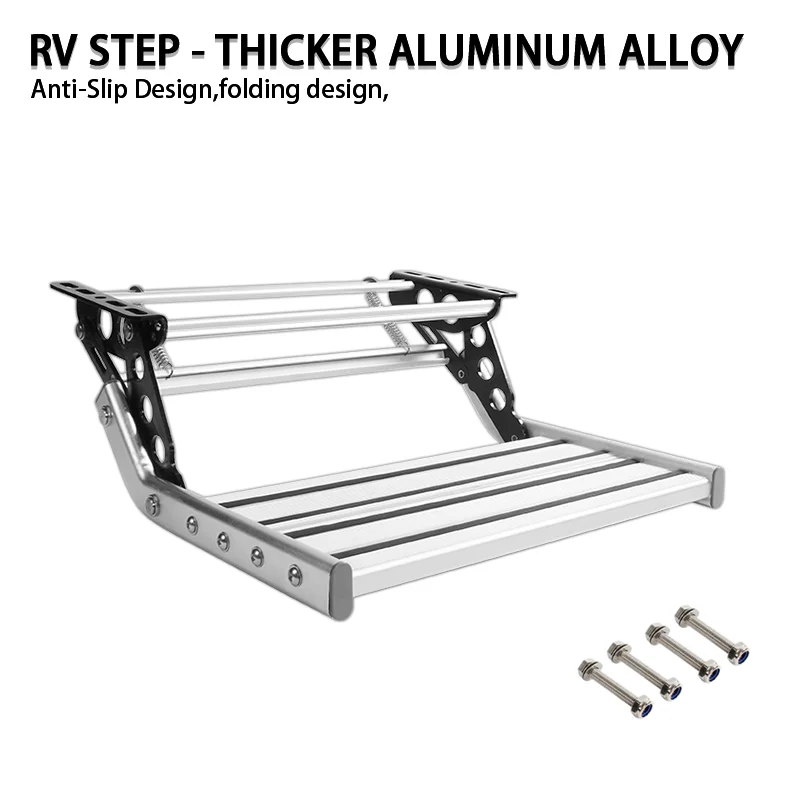 TYTXRV Wohnwagenzubehör, Wohnmobil-Stufen, Aluminium, elektrisch/manuell, ausziehbare, klappbare Einzelleiter