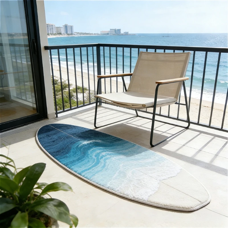 Surfboard Design Carpets for Living Room Creativity Bedroom Decor Carpet Fluffy Soft Irregular Bedside Rug Home Plush Floor Mat
