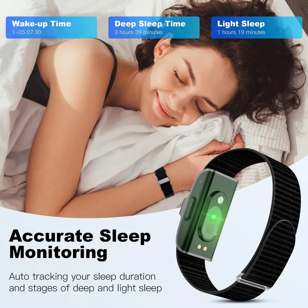 

Waterproof Smart Bracelet Heart Rate Blood Pressure Monitoring Lightweight Sport Tracker Watch Black Advanced Pedometer Bracelet