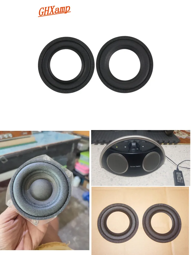 Ghxamp 3 بوصة 86 مللي متر ل JBL الذهاب اللعب مكبر الصوت رغوة إصلاح المحيطي تعليق المتكلم اكسسوارات الإسفنج الدائري لتقوم بها بنفسك 2 قطعة