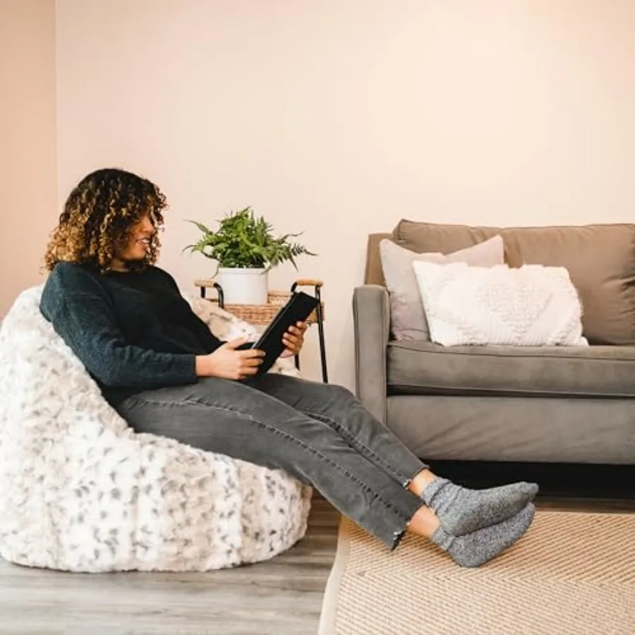 Milano Superweicher Sitzsack mit Leopardenmuster