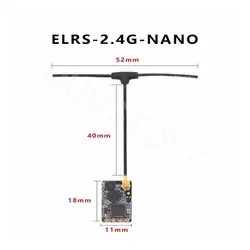 ELRS 2.4GHz NANO expressrs odbiornik BETAFPV NANO 2400 RX z anteną typu T obsługuje ulepszenie Wifi dla drona FPV RC