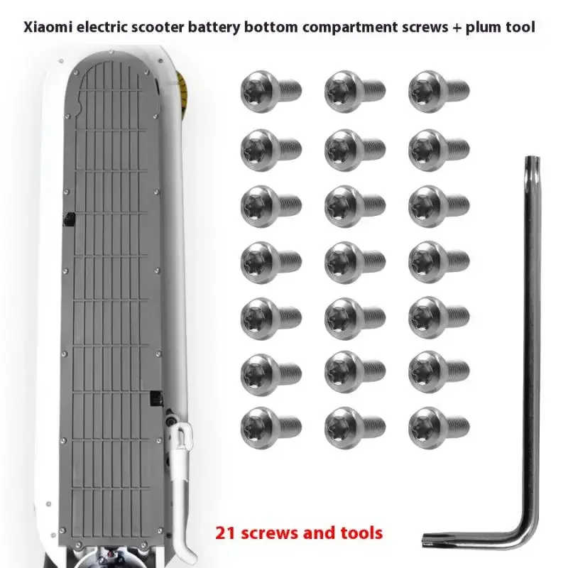 

21Pcs Bottom Battery Cover Screws For M365 Pro Electric Scooter Screws With Stainless Steel Installation Wrench Repair Parts