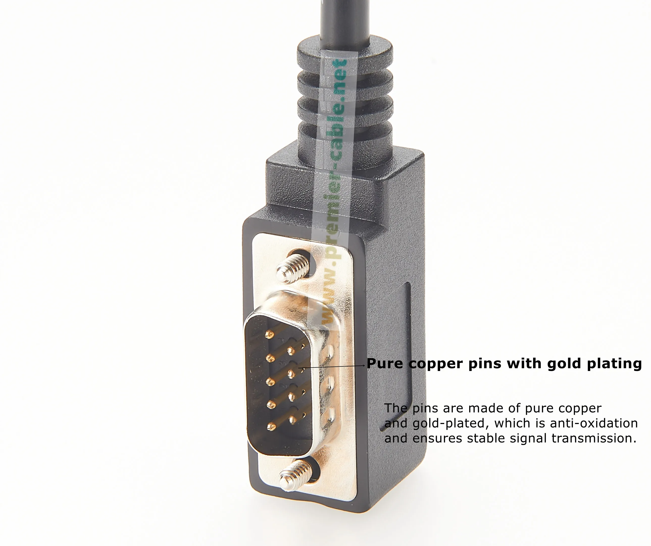 90-Grad-Flachprofil-DB9-RS232-Seriellkabel, rechtwinklig, ultradünn, D-Sub 9-Pin-Stecker auf offenes Ende, blanker Draht, RS232-PLC-Programmierung – Detail 6