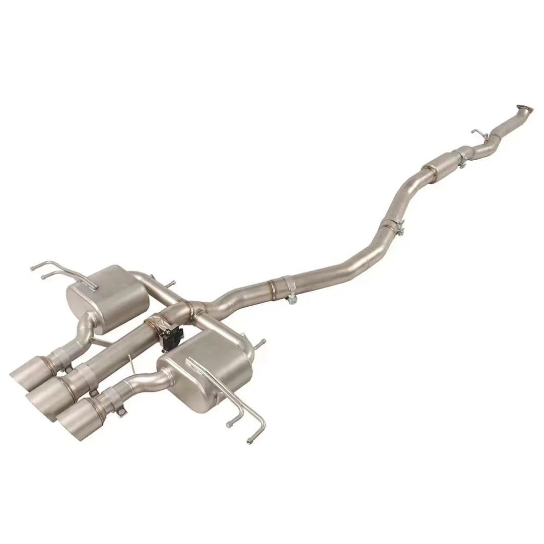 Exhaust For Honda Civic Type R FL5 2.0T 2022-2025 Valved Muffler Catback Center Triple Exits Exhaust System