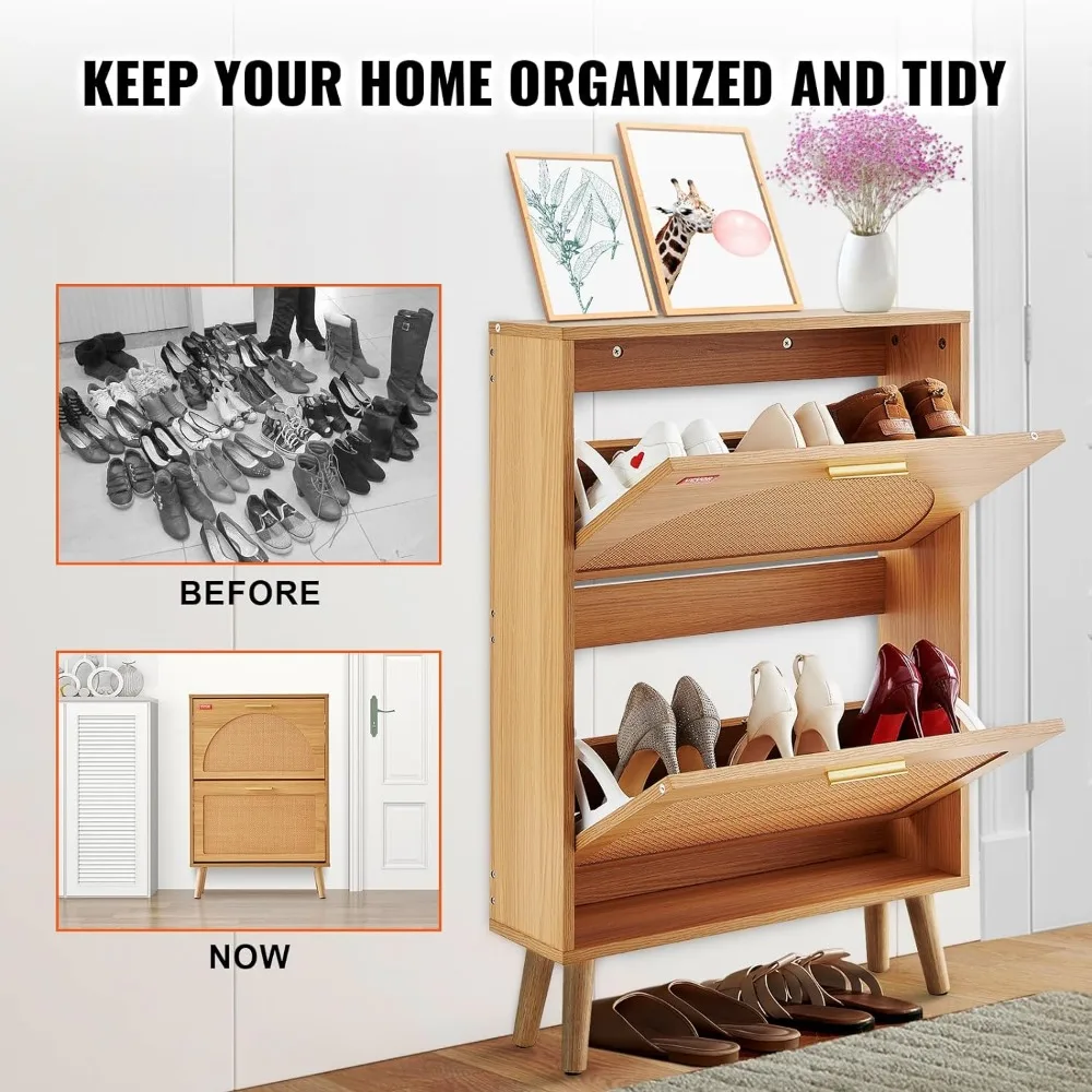 Shoe Storage Cabinet for Entryway, 23.6\