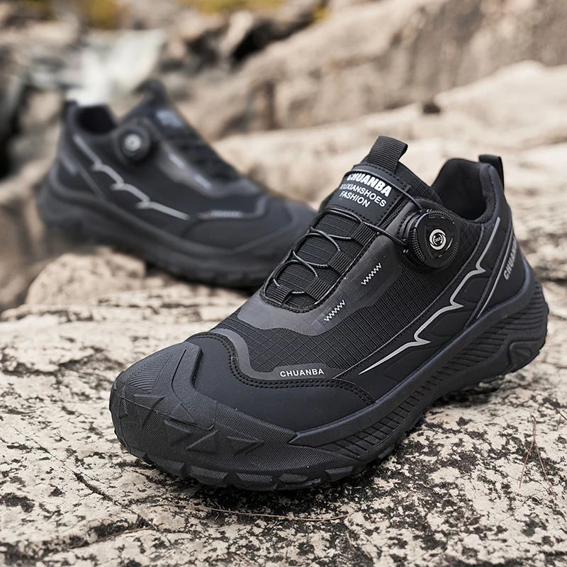 Herren-Freizeitschuhe, modische Sneaker, niedrig geschnitten, zum Schnüren, leicht, bequem, atmungsaktiv, Wanderschuhe für den täglichen Gebrauch – Detail 1