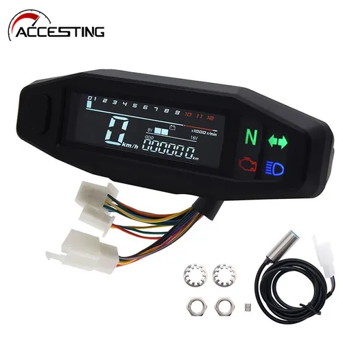 Nuevo Velocímetro de motocicleta, medidor de aceite, tacómetro, medidores digitales universales, grupo de instrumentos, indicador de luz intermitente