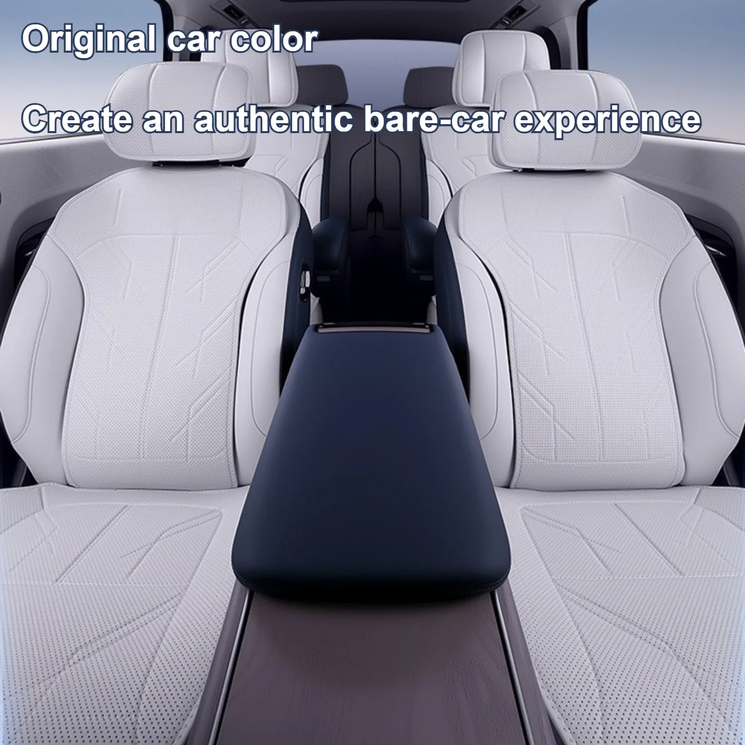 For Zeekr 9X 2025 2026 Car Seat Covers All-Season Full-Cover Seat Cushion Comfortable And Breathable Leather Pad Accessories detail image 2