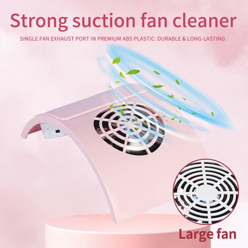 Nail Dust Collector Extractor Fan For Manicure Machine Powerful Nail Vacuum Cleaner With Remove Paper Filter Nail Equipment