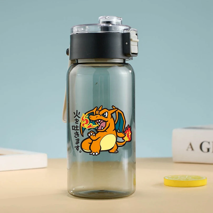 النساء الرجال المحمولة زجاجة ماء كوب ماء رياضي بوكيمون كوب مفيد السفر في الهواء الطلق مكتب زجاجة ماء أساسية كوب هدية عيد الميلاد #5