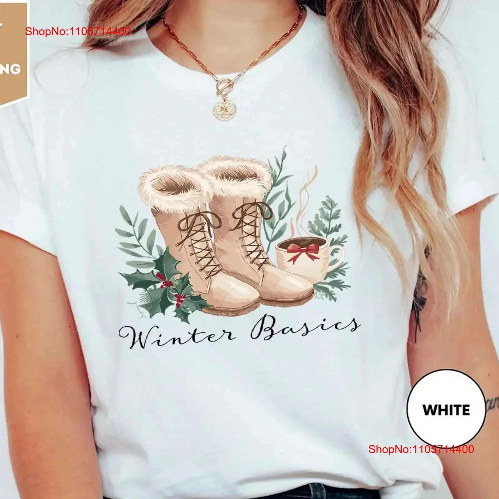 Coquette Winter Basics T Shirt Christmas Holiday Aesthetic Xmas Snowflake Bow Cozy for Her vintage Washed Casual Slightly