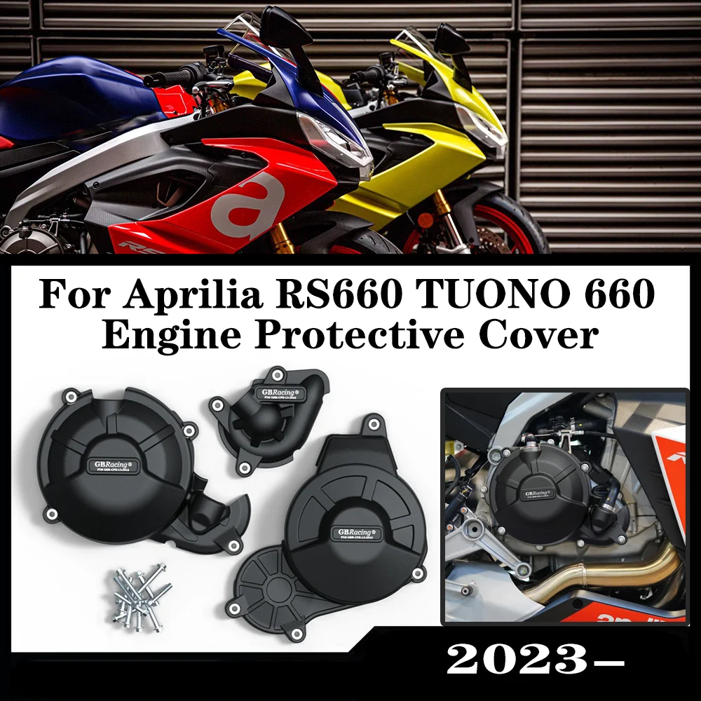 

RS660 Motorcycle Engine Cover Sets Bonnet Protector Engine Cover For Aprilia RS660 RS 660 Tuono 660 2023 2024 2025