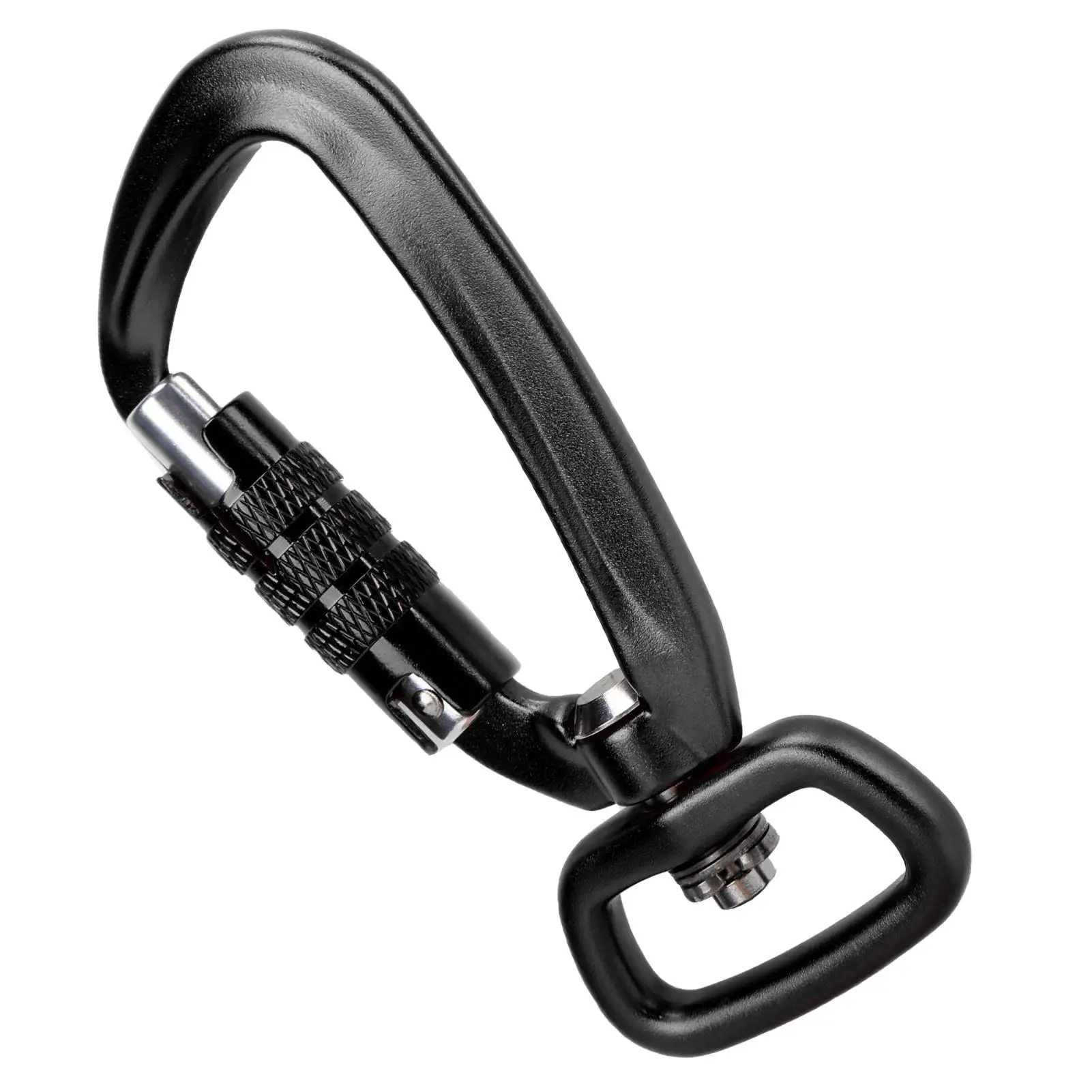 Auto Locking Carabiner Clip with 360° Rotational Hook - 4KN Pull Strength for dog Leash, Hammocks, Backpacks, Climbing Gear