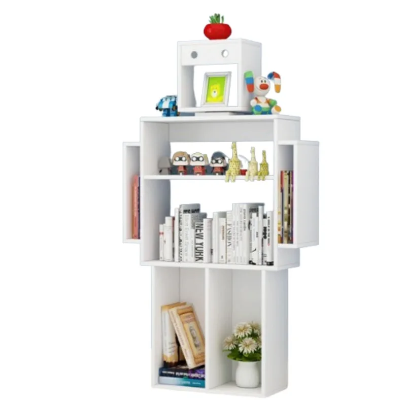 Children's bookshelf magazine toy storage decoration rack library student kindergarten creative robot bookshelf ادراج تخزين