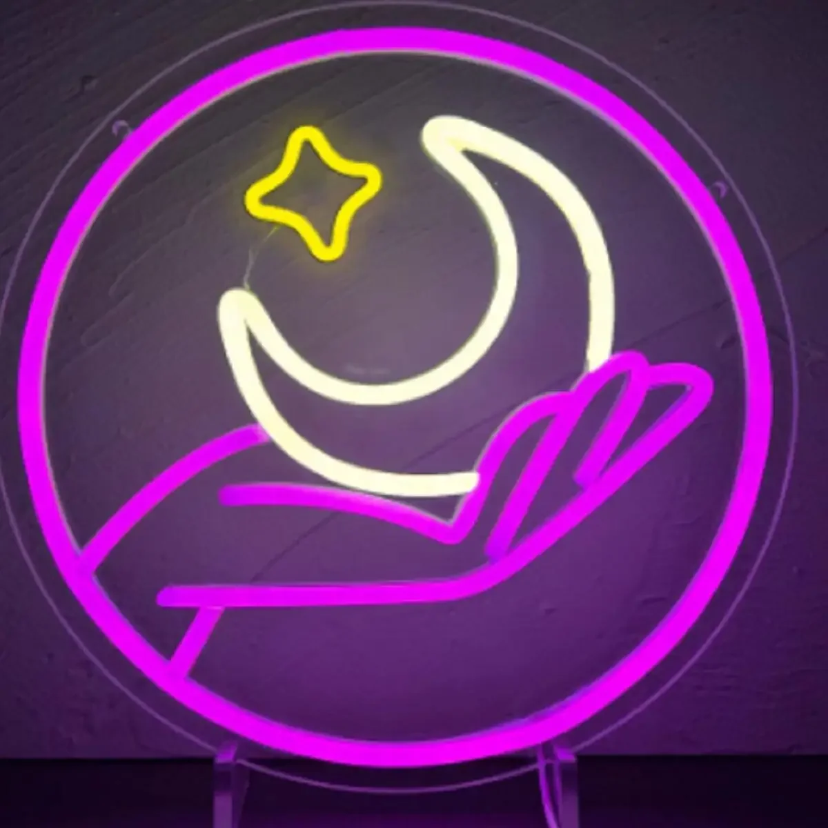

Moon LED Neon Sign USB Dimmable Neon Light Sign for Gameroom Bedroom Bar Livingroom Birthday Party Gift Wall Decor
