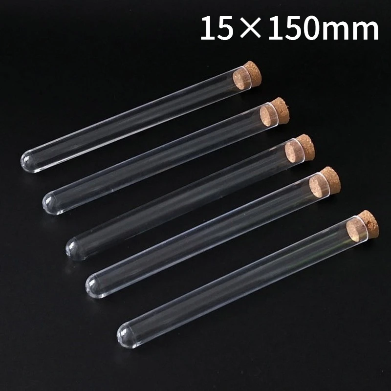 

30pcs/lot 15x150mm Plastic Test Tube With Cork Stopper,Clear Wedding Tube,Grade Cork