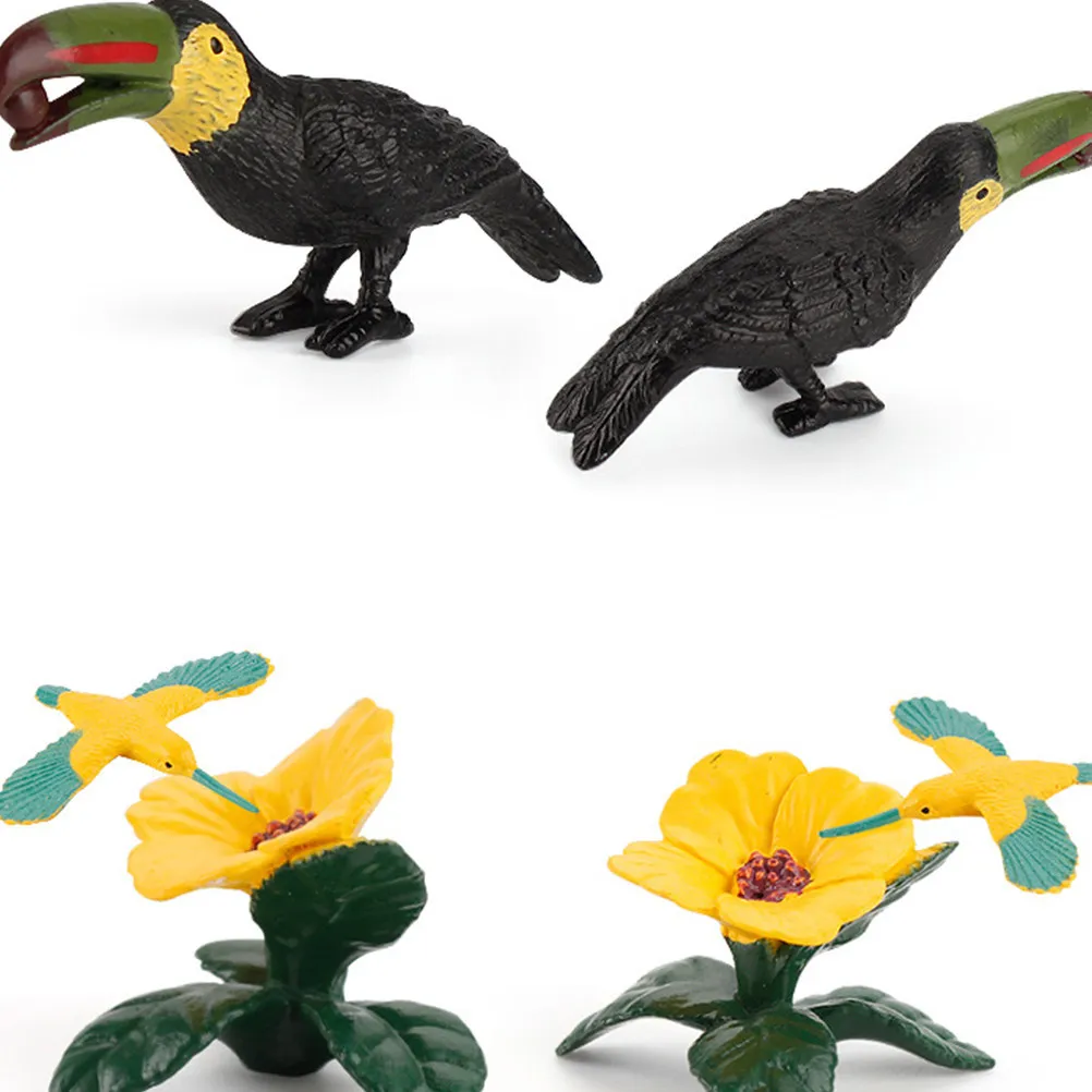 

10Pcs Realistic Bird Animal Figures Plastic Educational Set for Children Early Learning Development Color Awareness World Bird