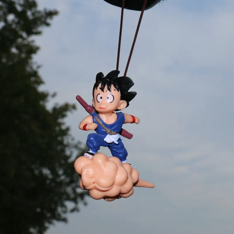 New Dragon Ball Car Pendant Son Goku Cartoon Creative Car specchietto retrovisore Charm Cute Anime Car Somersault Cloud Hanging Ornament