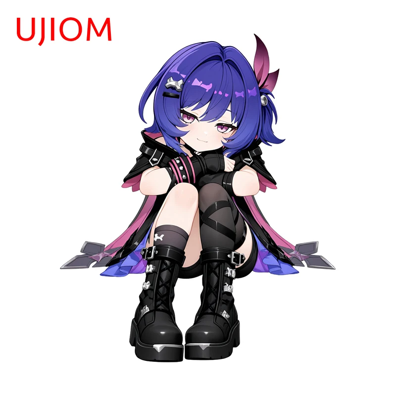UJIOM Prune Genshin Impact Wall Sticker Sitting Posture Funny Occlusion Scratch Picture Decal Suitable For Wardrobe Decoration