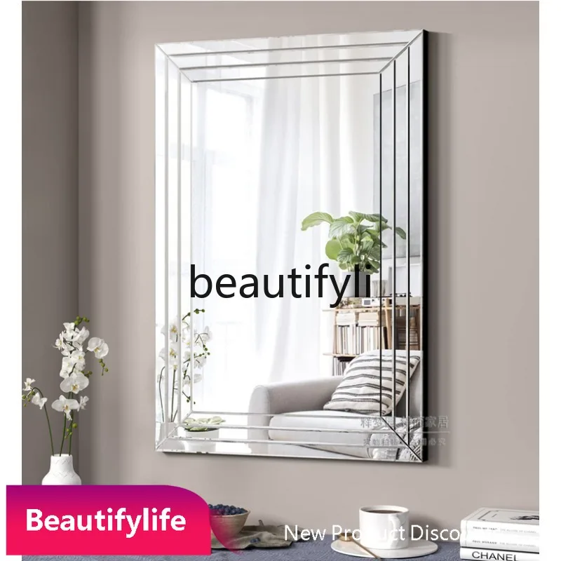 

6239Nordic Rectangular Mirror Bathroom Vanity Mirror Entrance Decoration Wall Decor Dressing Mirror