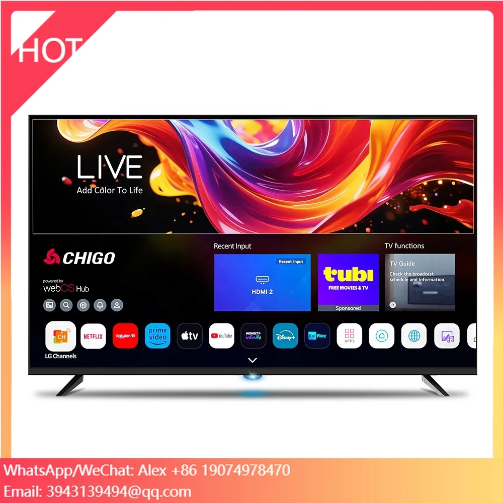 

55 Inch 2K QLED Smart TV - LCD Screen ATV DTV DVB-T2 S2 CI HDTV Hi-cast 5G WiFi - Unmatched Visual Quality