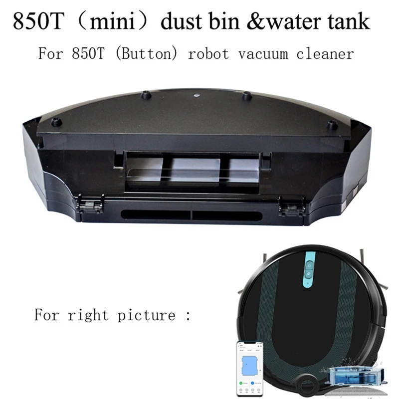 Replacement Parts For Proscenic 850P Robot Vacuum Cleaner Button Version Dust Box Water Tank All -In -One Dust Box