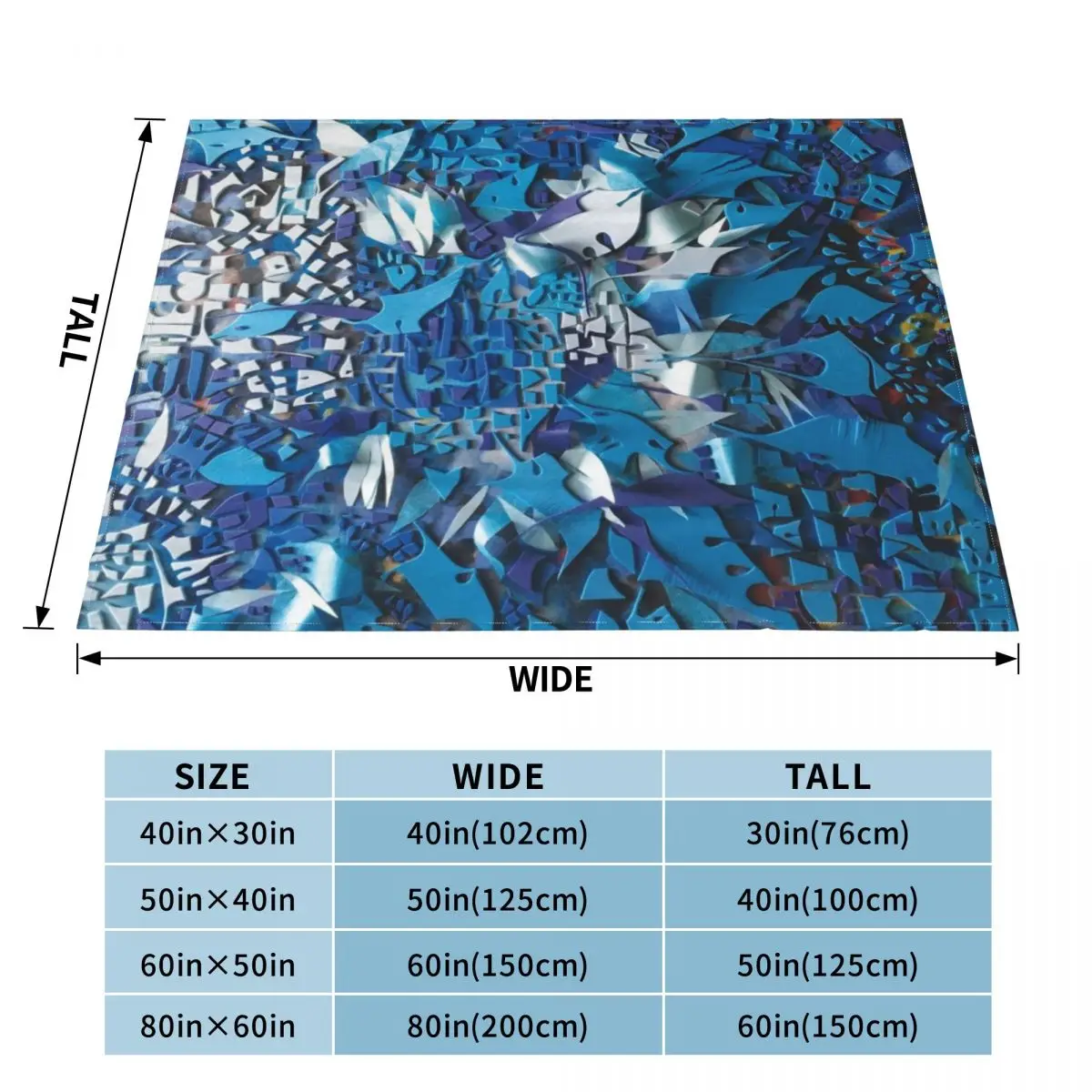 Frost- Floral Abstract Mosaic Collage Throw Blanket Blanket Sofa Luxury Thicken Blanket