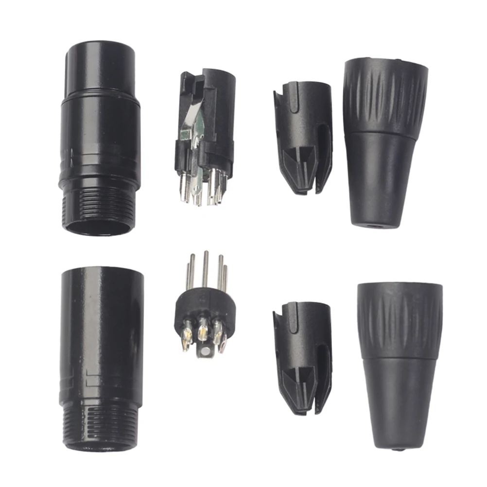 

5 Pin XLR Male To Female Audio Adapter Silver Plated Copper DIY Welding Microphone Cable Connector Tip Plug Converter Affordable