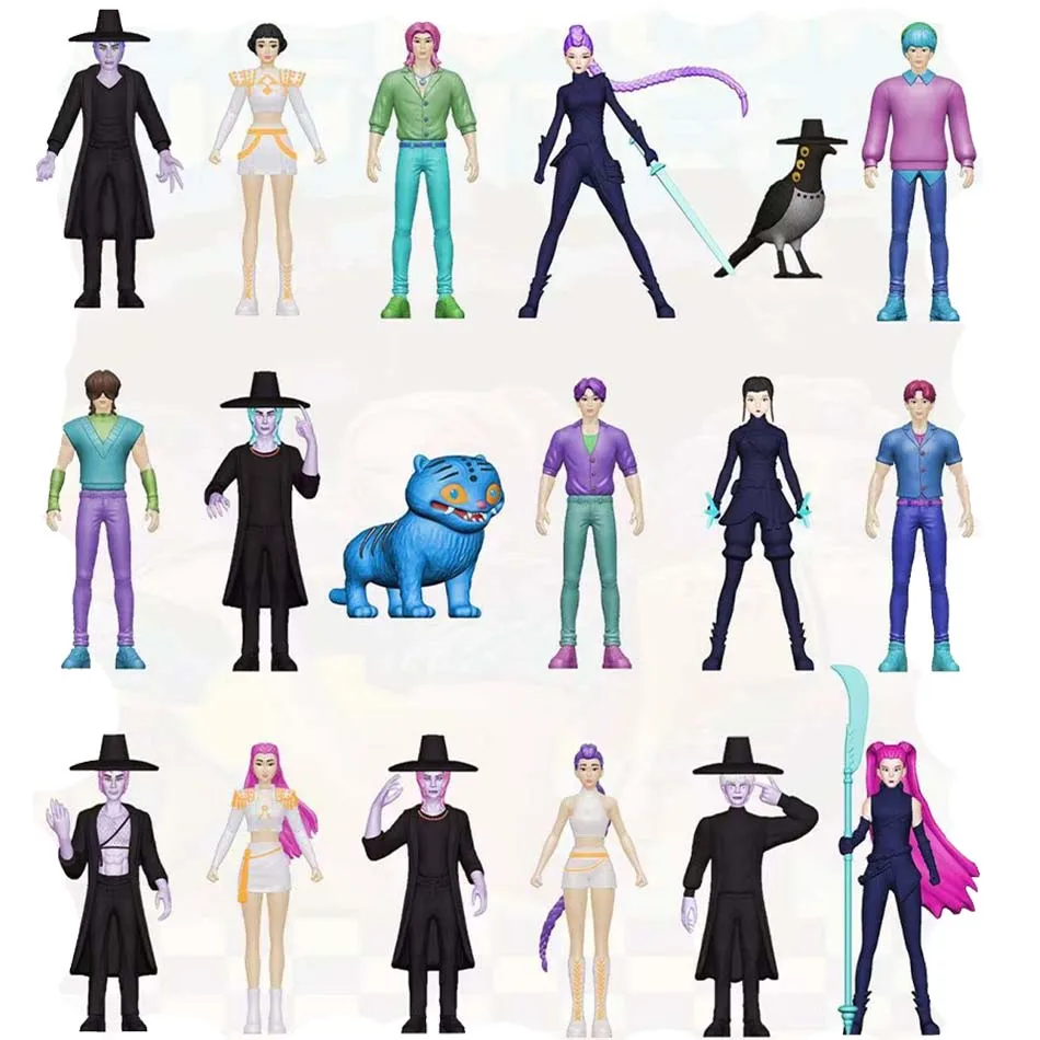 أنيمي Kpop شيطان هانت صندوق أعمى سلسلة الشكل النمر تمثال لعبة مكتب الديكور التماثيل زخرفة هالوين/عيد الميلاد هدايا الأطفال #4