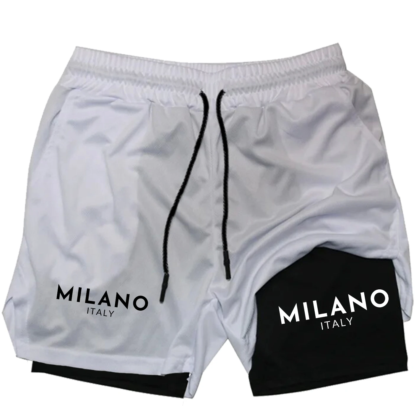 

Professional Marathon Mens Shorts Dual Layer Compression Liner Shorts Phone Pocket & Back Towel Loop