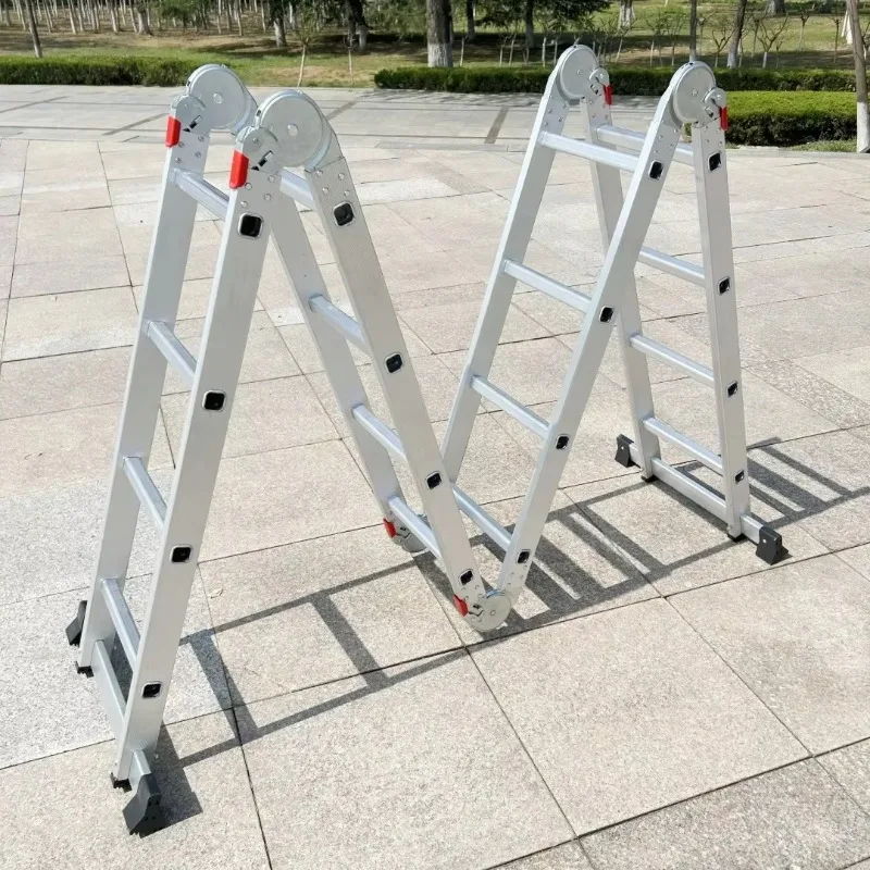 高品質4×8段アルミ製脚立 小型ジョイント モダンデザイン 人気販売 折りたたみ脚立