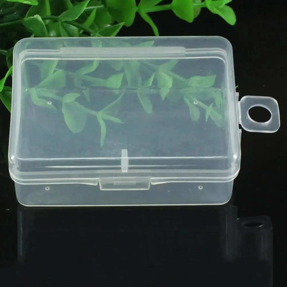 Clear Hook Box Plastic Transparent Storage Box Debris Collect Container Case With Lid