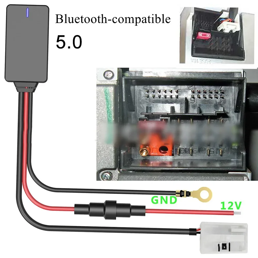 1×Car Wireless Bluetooth- Receiver Module For Passat- Touran- For Golf 5 6 RCD RNS 210 310 315 510 Music Audio Stereo Adaptor