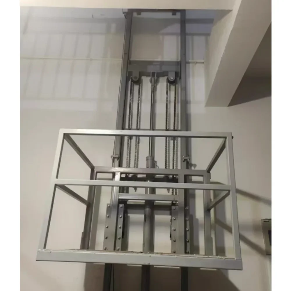 رفع البضائع الهيدروليكية الكهربائية مصعد صغير للاستخدام المنزلي العلية إلى الأرض استخدام 2400 رطل قدرة نموذج EHL-2400 #5