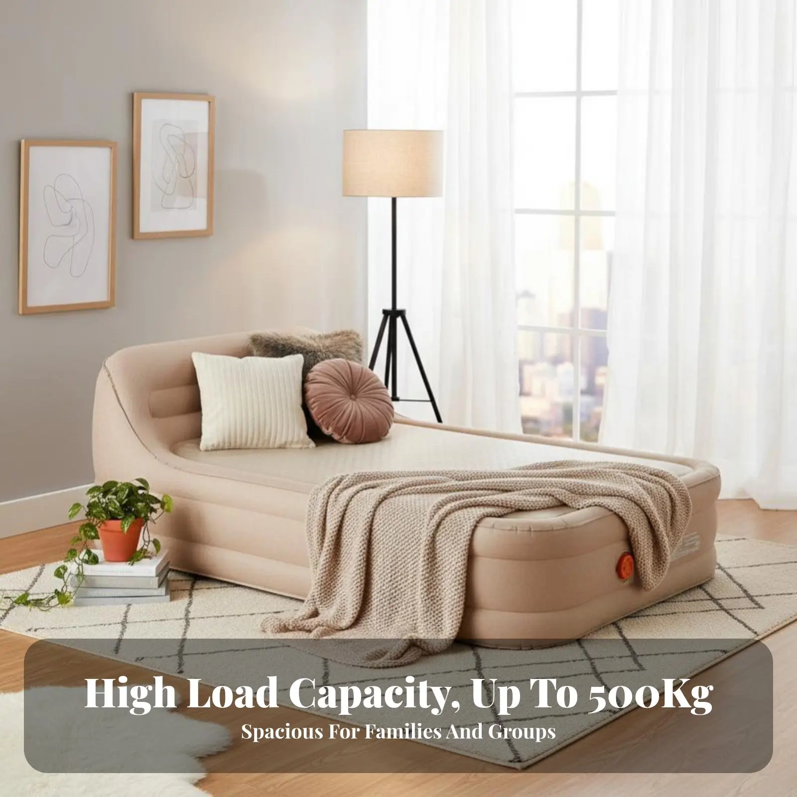 

Утолщенный надувной матрас, надувная кровать из ПВХ с флокированным покрытием, электрический насос, регулируемая жесткость, для палатки на открытом воздухе, для дома/на пол