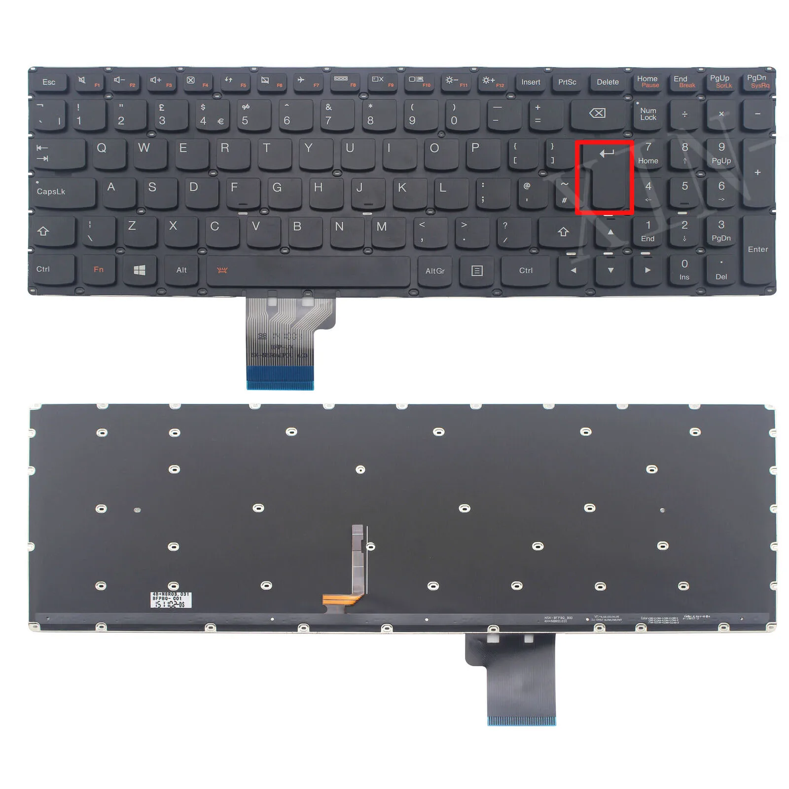 UK  Backlit laptop Keyboard For Lenovo Y50-70 Touch Y50-80 Y70-70