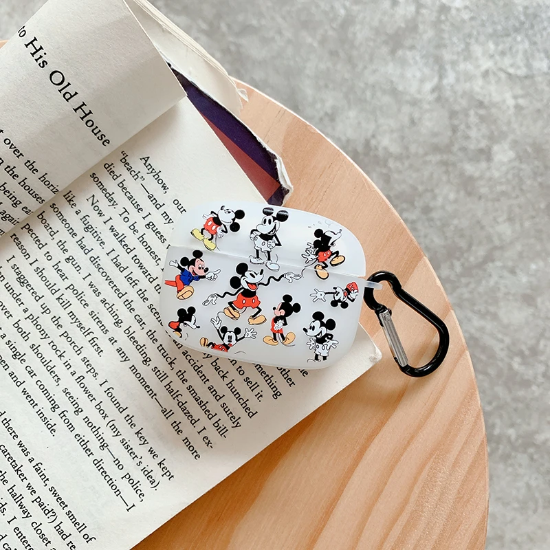 Earphone Cover For Apple AirPods 1 2 3 Generation Pro 2 Wireless Bluetooth Headphone Case with Hook Mickey Minnie Toy Story