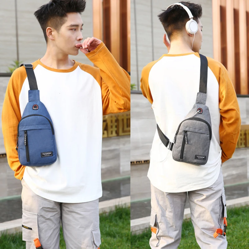 Xiaomi Youpin-Bolso pequeño de viaje para hombre, mochila pequeña de Color sólido para el pecho, bolso cruzado informal a la moda para exteriores