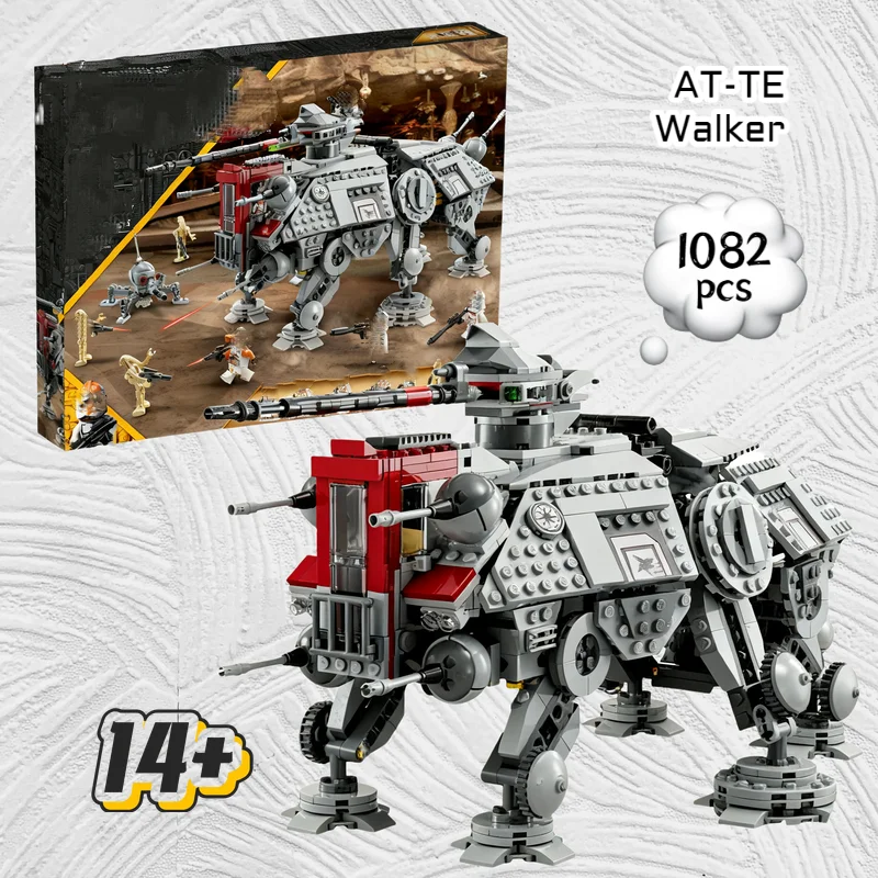 

1082pcs Star Interstellar Conflict All Terrain Tactical Actuator ATTE Walker 75337 Wars Building Block Model Toy Birthday Gift