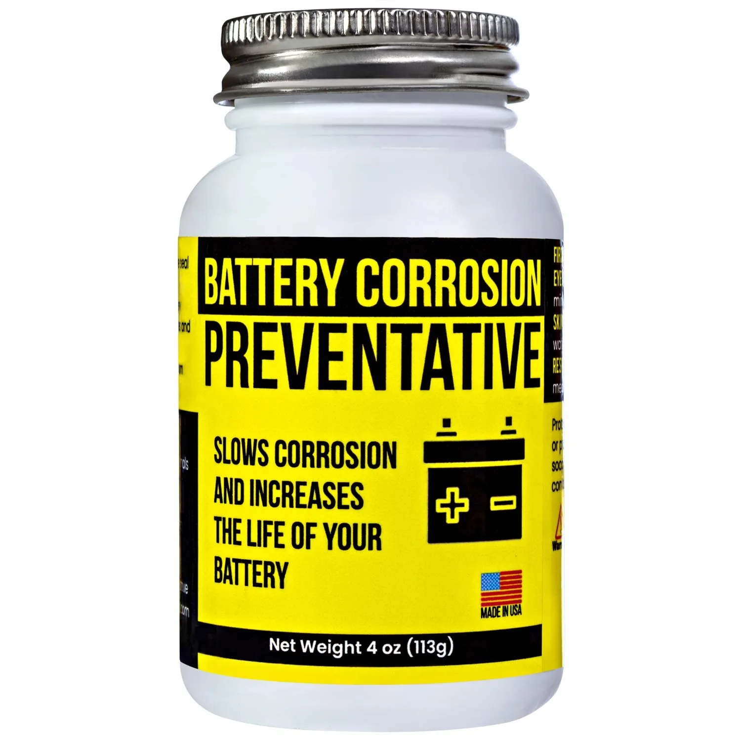 Grasa Preventiva Contra la Corrosión de Baterías, 4oz, Aplicación con Brocha, a Base de Aceite para Terminales, Aumenta los Amperios de Arranque, No se Seca