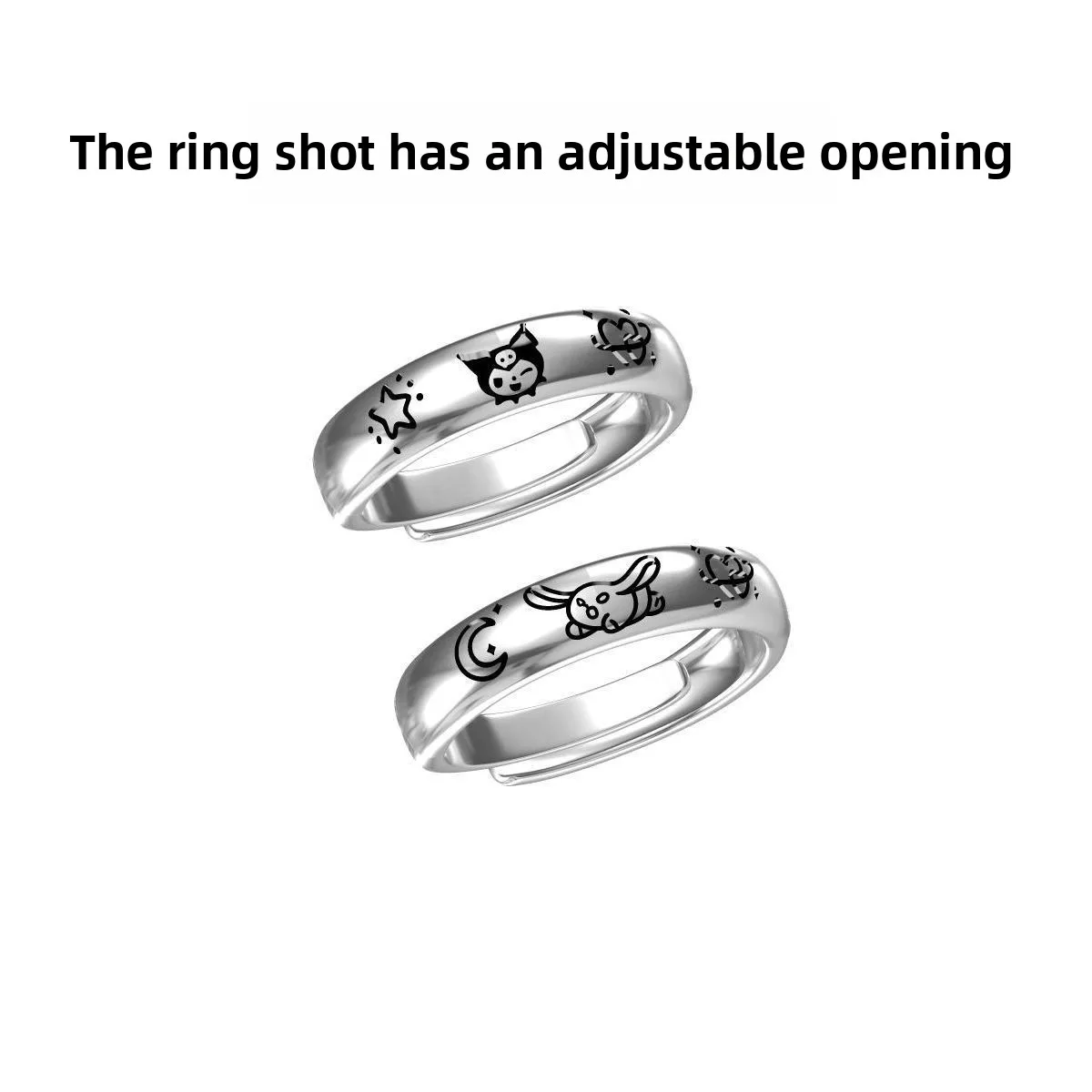 

KawaiiHigh Quality Cartoon Anime Characters Kulomi Ring Sanrio Couple Ring Cartoon High Quality Cute Love Student Gift Wholesale