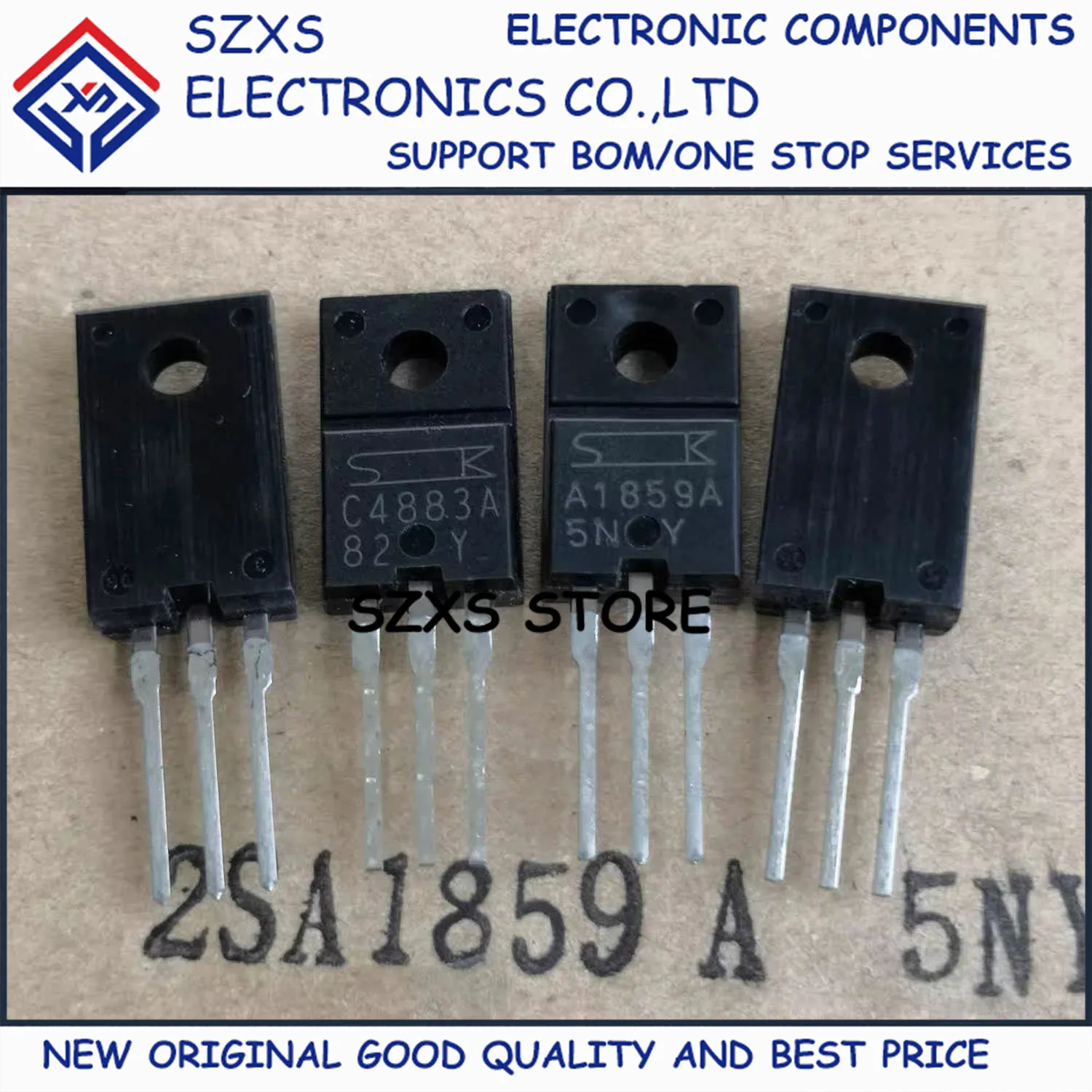 New Original 10Pairs A1859A 2SA1859A-Y + C4883A 2SC4883A-Y TO-220F Audio Amplifer Transistor In Stock Good Quality