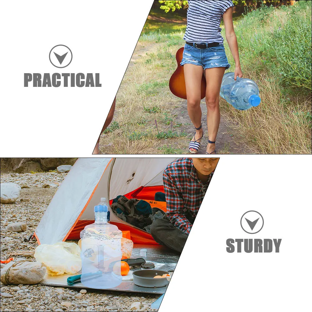 

1 Set 5L Water Container Portable Water Jug With Handle For Camping Hiking Picnic Outdoor Reusable Large Capacity Bottle Bucket