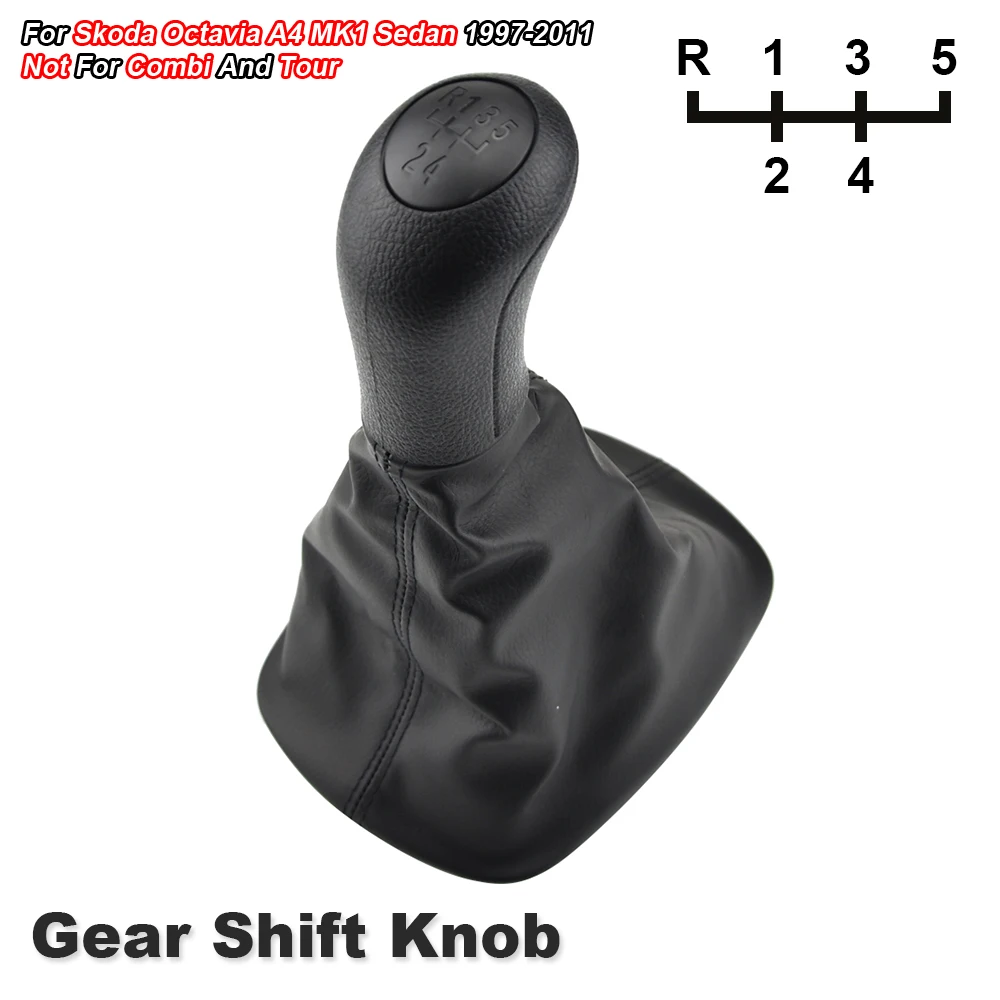 For Skoda Octavia MK1 A4 Sedan 1997 -2002 2003 2004 2005 2006 2007 2008 2009 2010 2011 5 Speed Gear Shift Knob Gaitor Boot Cover