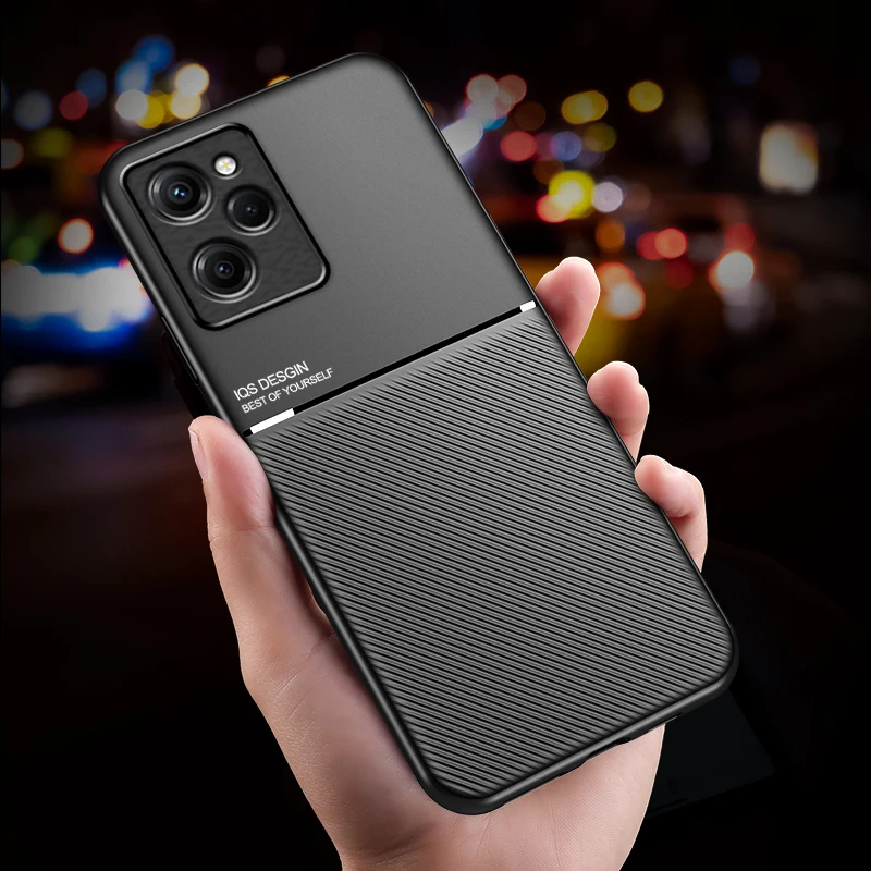 For Poco X5 Pro 5G Case Silicone Bumper Magnetic Holder Phone Case For Pocox5pro Poko Little X5pro X 5 Pro 5X Leather Back Cover