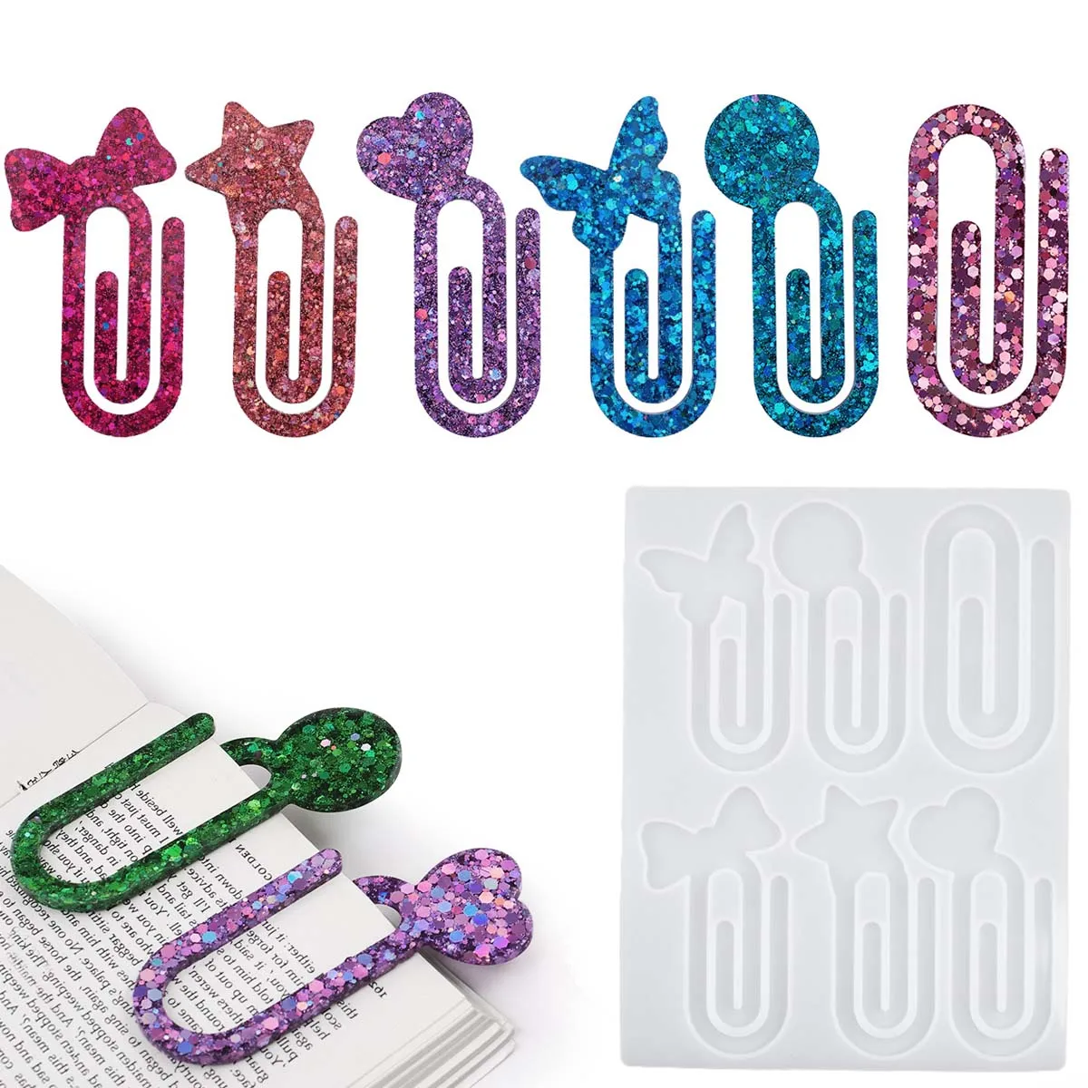 

Кристаллическая форма для эпоксидной смолы, держатель для скрепок «сделай сам», зажим для закладок, зеркало, силиконовые формы, офисные принадлежности, ювелирные изделия, аксессуары для рукоделия