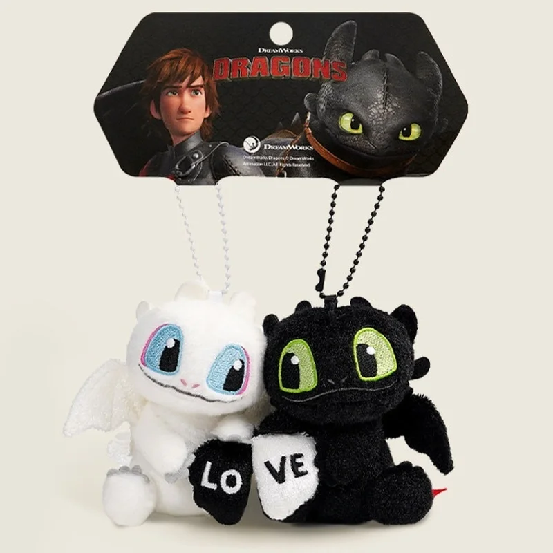 

Potdemiel Authentic Light Fury Plush Keychain Universal How To Train Your Dragon Stuffed Pendant Cute Couple Gift Men Women