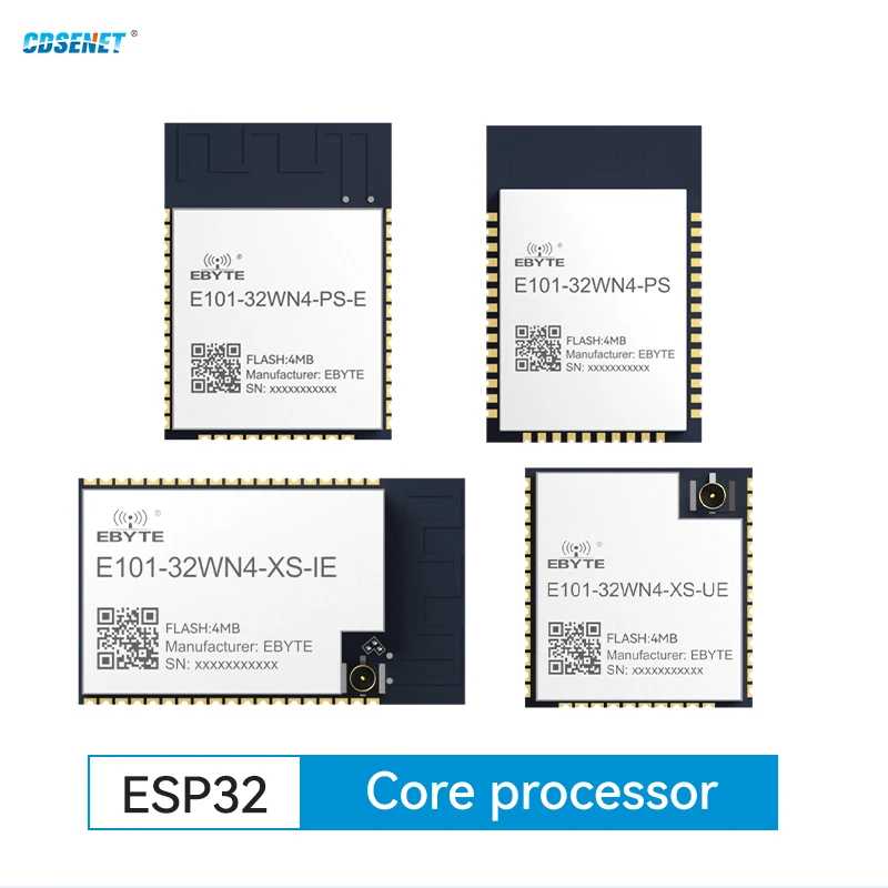 ESP32 Dual Core Mcu 2,4G ESP32-D0WD-V3 WIFI CDSENT ESP32-Series E101-32WN4-PS-E 20dBm Fern 400m IPEX Antenne For Smart Home