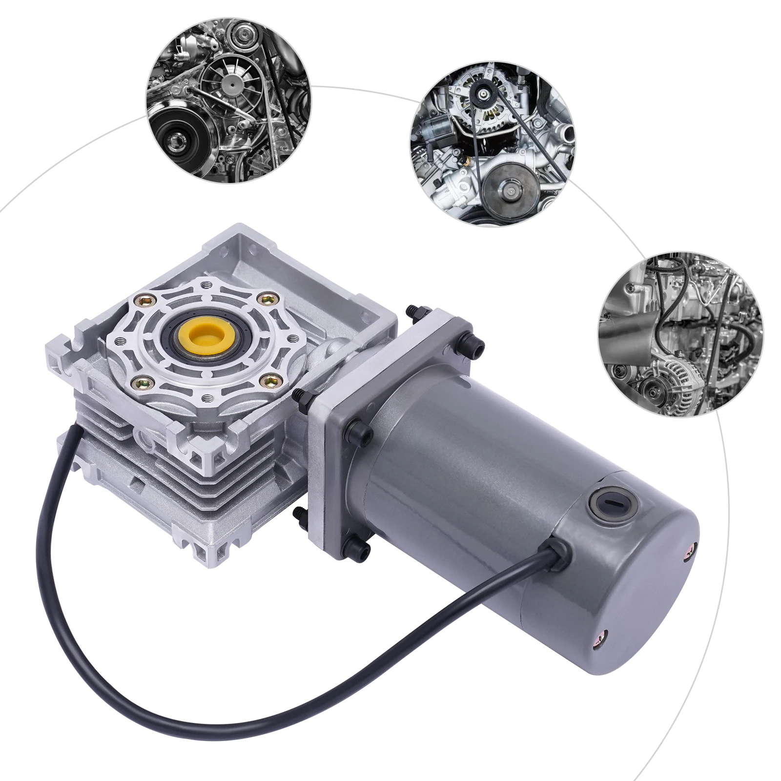 for DC12V 120W Gear Motor,NLRV-040 Speed Adjustable Gearbox,Worm Gear Speed Reducer,3.66kg/cm High Torque Electric Motor